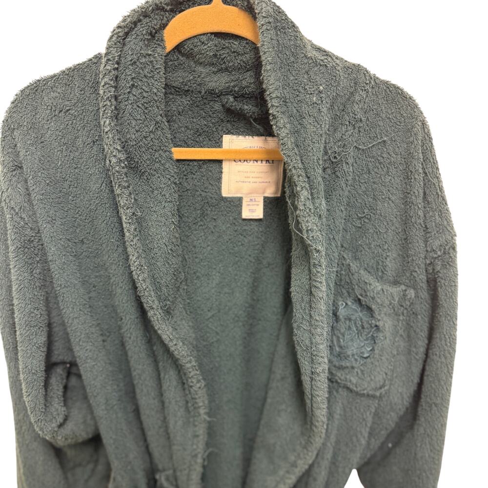 Victoria's Secret Country M/L Green Cotton Robe Cozy Y2K Spa Lounge Cottagecore - Picture 5 of 5